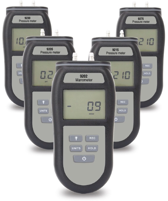 HVAC Air Pressure Meter Gauge,SW‑512C Digital Differential Manometer Clean Room Available in Multiple Units,for Measurement and On‑Site Inspection of Ventilation and Air Conditioning Systems 