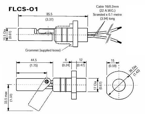 FLCS-01 Float Switch Diagram