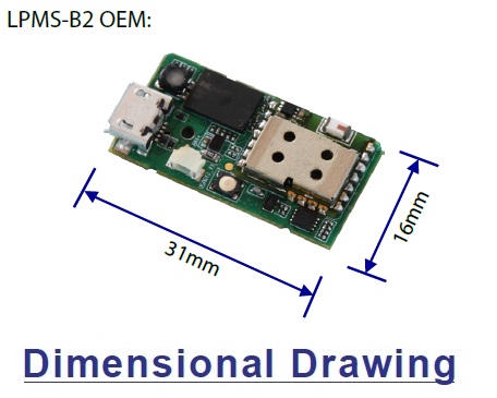 LPMS-B2 OEM Board Drawing