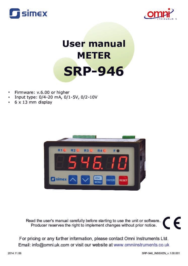 DISPLAY-SRP-946-LED-Display-Manual-pdf - Omni Instruments