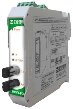 MCV1-FO-SER Industrial Fibre Optic to Serial Converter