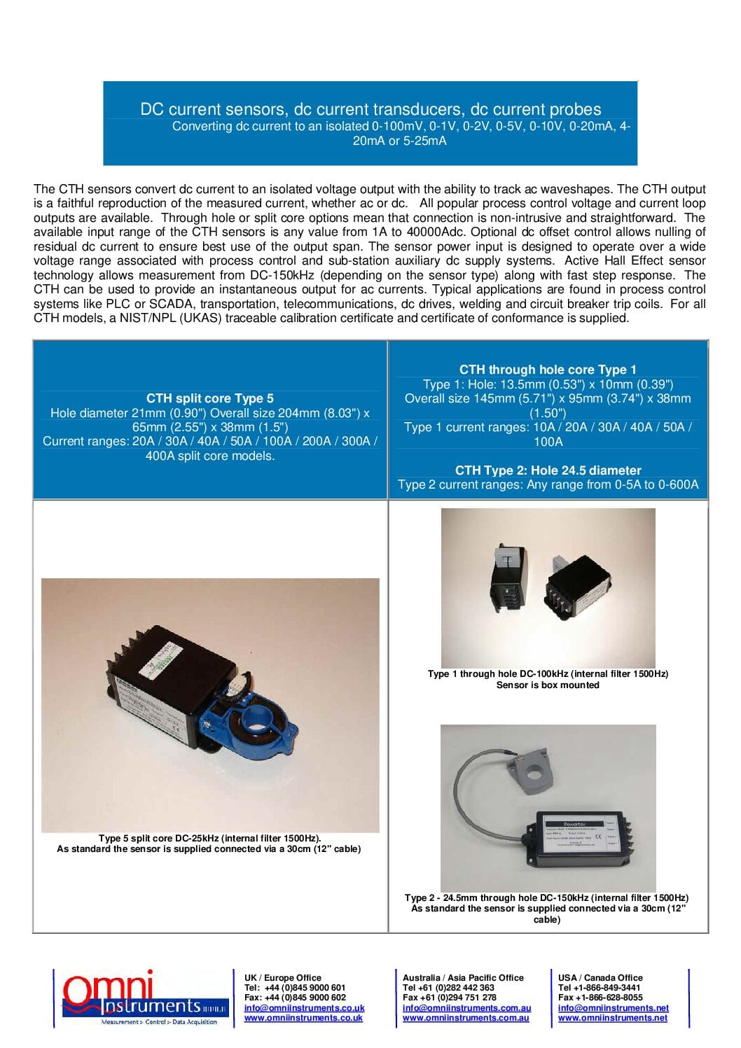 CTH-Through-Hole-Datasheet-pdf - Omni Instruments