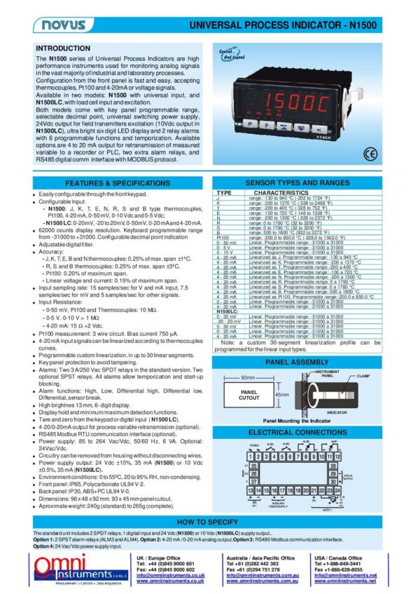 DISPLAY-Novus-Universal-Process-Indicator-N1500-pdf - Omni Instruments
