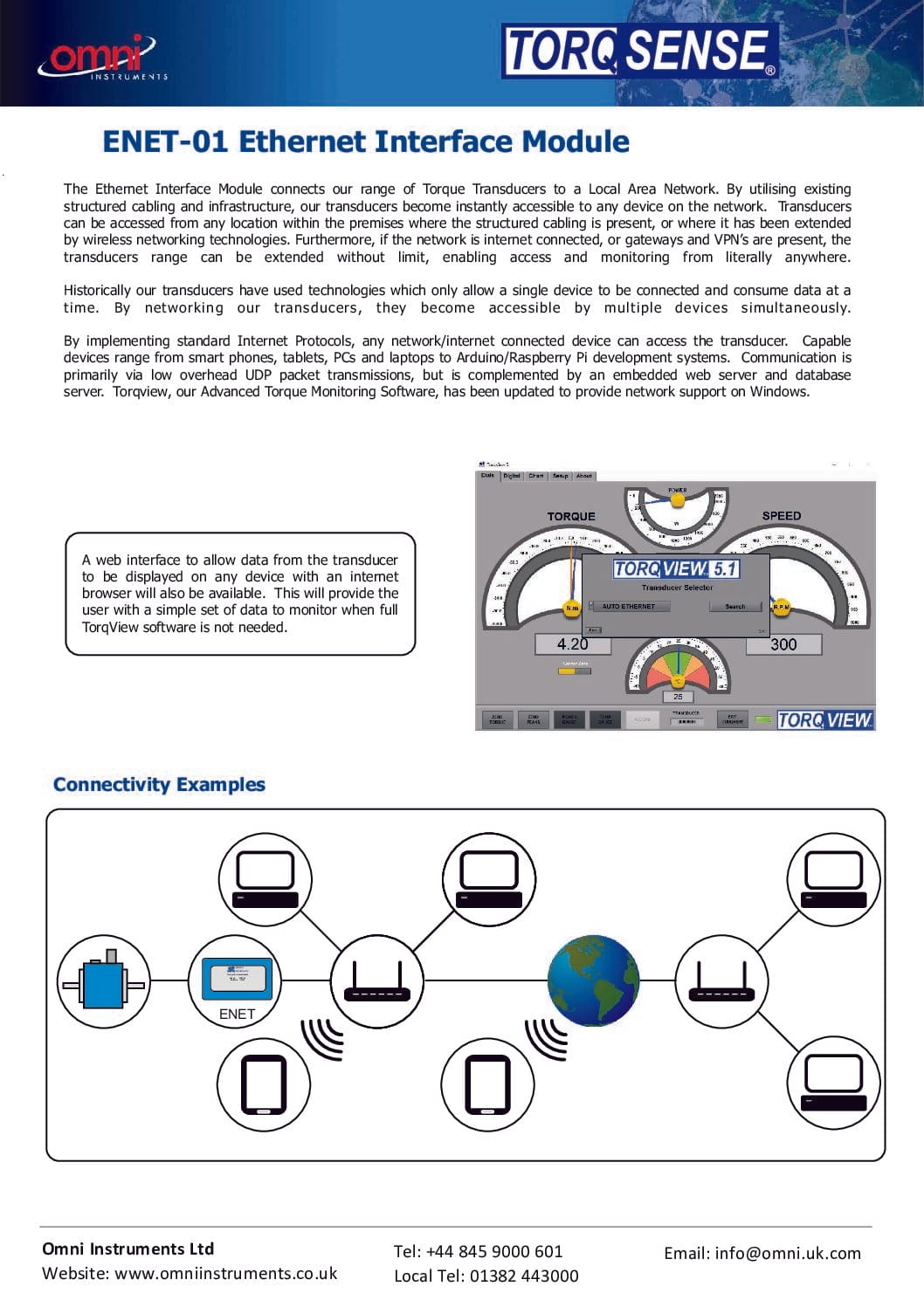 Omnio Interface Module Ethernet-Interface-Module-for-TorqSense-Transducers-pdf - Omni Instruments