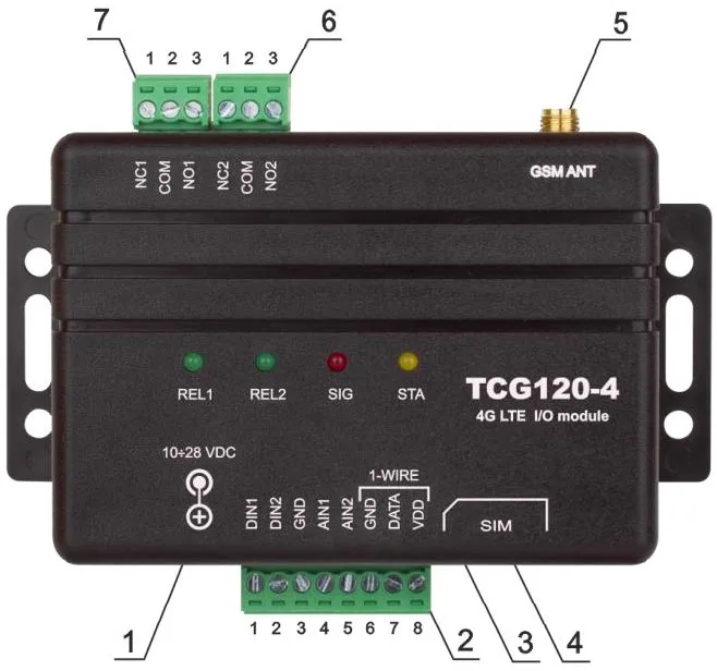 TCG120-4G & TCG-1204E Module Wiring Diagram